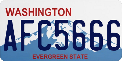 WA license plate AFC5666