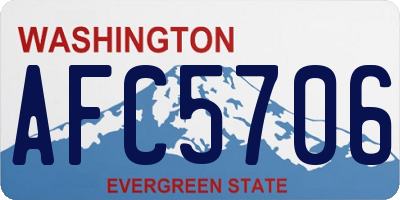 WA license plate AFC5706