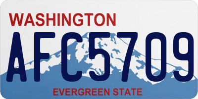 WA license plate AFC5709