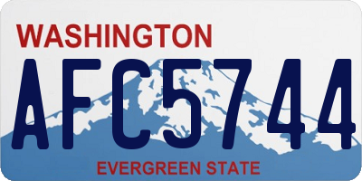 WA license plate AFC5744