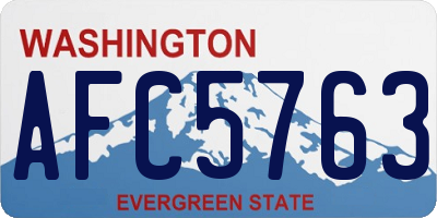WA license plate AFC5763