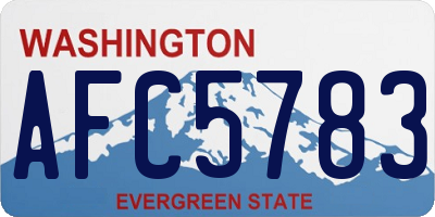 WA license plate AFC5783