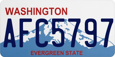 WA license plate AFC5797