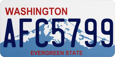 WA license plate AFC5799