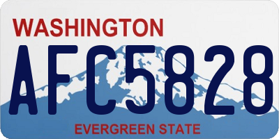 WA license plate AFC5828