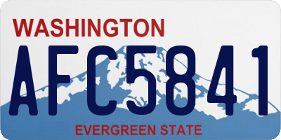 WA license plate AFC5841