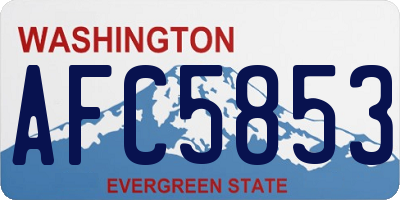 WA license plate AFC5853