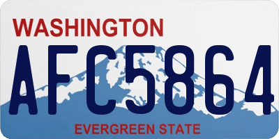 WA license plate AFC5864