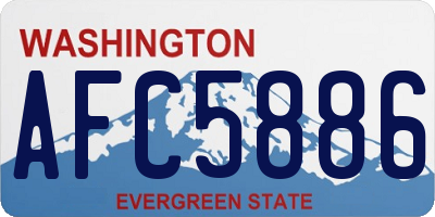 WA license plate AFC5886