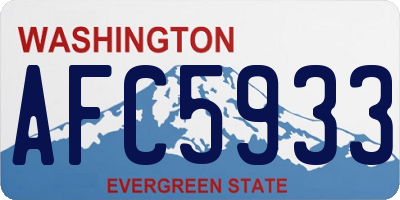 WA license plate AFC5933