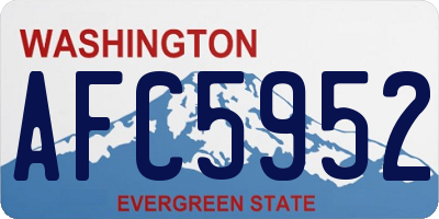WA license plate AFC5952