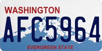 WA license plate AFC5964