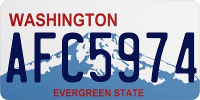 WA license plate AFC5974