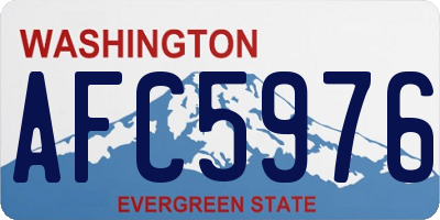 WA license plate AFC5976