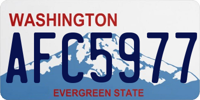 WA license plate AFC5977