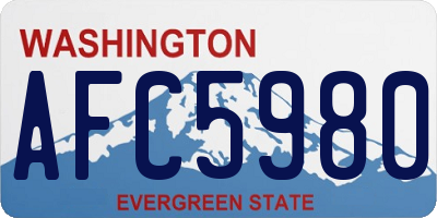 WA license plate AFC5980