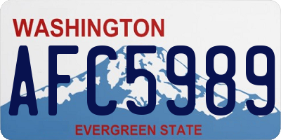 WA license plate AFC5989