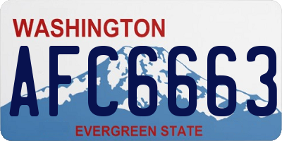 WA license plate AFC6663