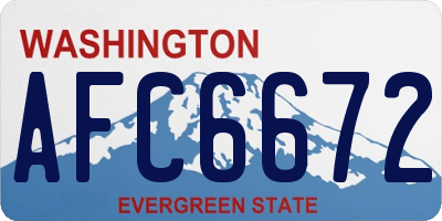 WA license plate AFC6672