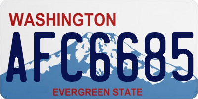 WA license plate AFC6685