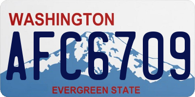WA license plate AFC6709