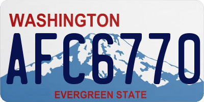WA license plate AFC6770