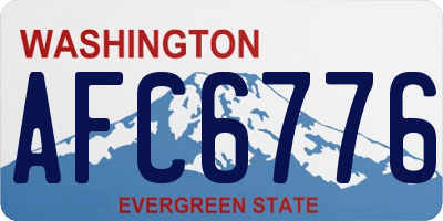 WA license plate AFC6776