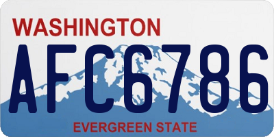WA license plate AFC6786