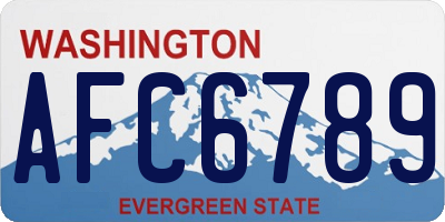WA license plate AFC6789