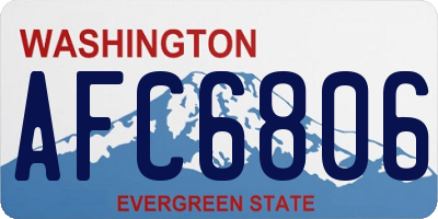 WA license plate AFC6806