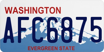 WA license plate AFC6875