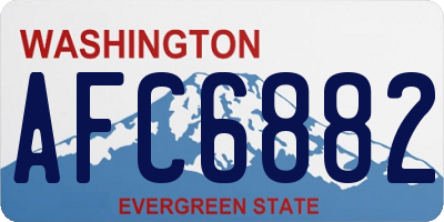 WA license plate AFC6882