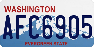 WA license plate AFC6905