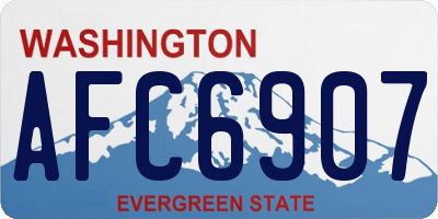 WA license plate AFC6907