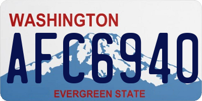 WA license plate AFC6940