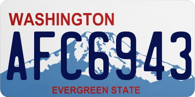 WA license plate AFC6943