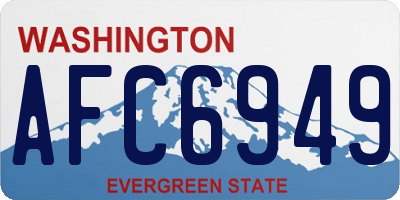 WA license plate AFC6949