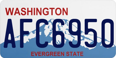 WA license plate AFC6950