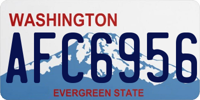 WA license plate AFC6956