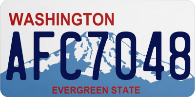 WA license plate AFC7048
