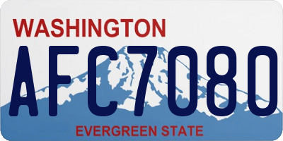 WA license plate AFC7080