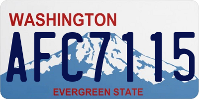 WA license plate AFC7115