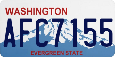 WA license plate AFC7155