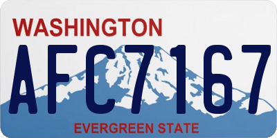 WA license plate AFC7167