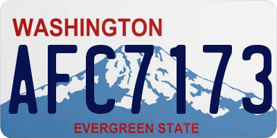WA license plate AFC7173