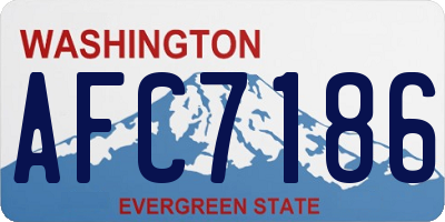 WA license plate AFC7186