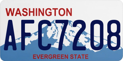 WA license plate AFC7208