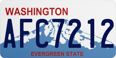 WA license plate AFC7212