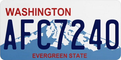 WA license plate AFC7240