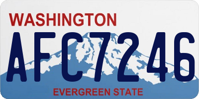 WA license plate AFC7246